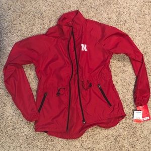 Size small Nebraska rain jacket